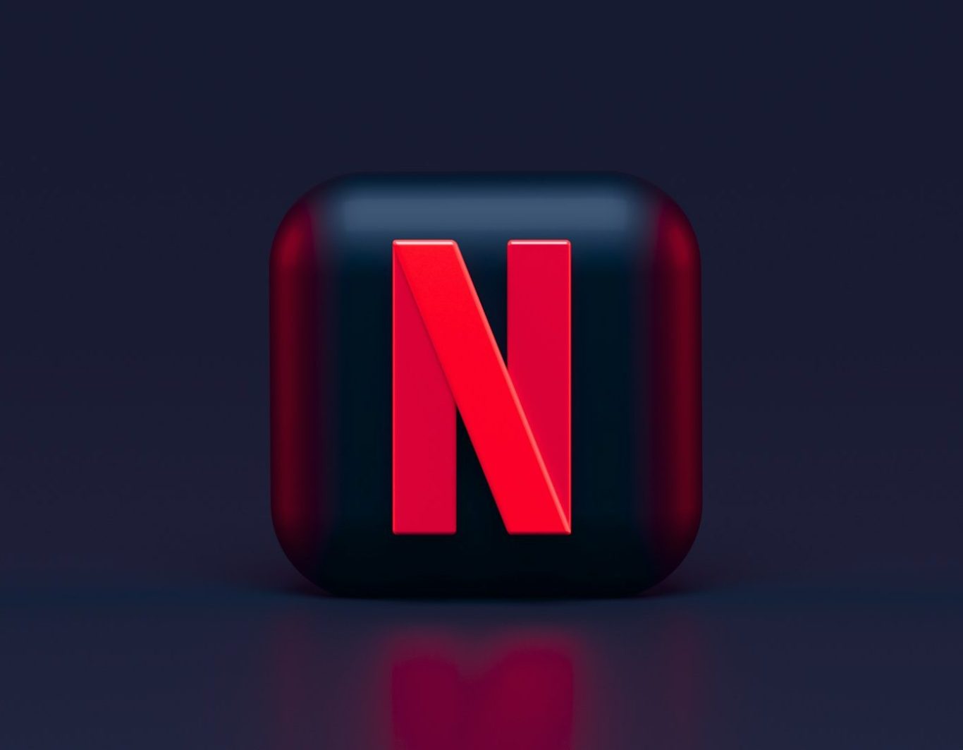 Logo de Netflix con fondo oscuro y letras rojas sobre un cuadrado negro.